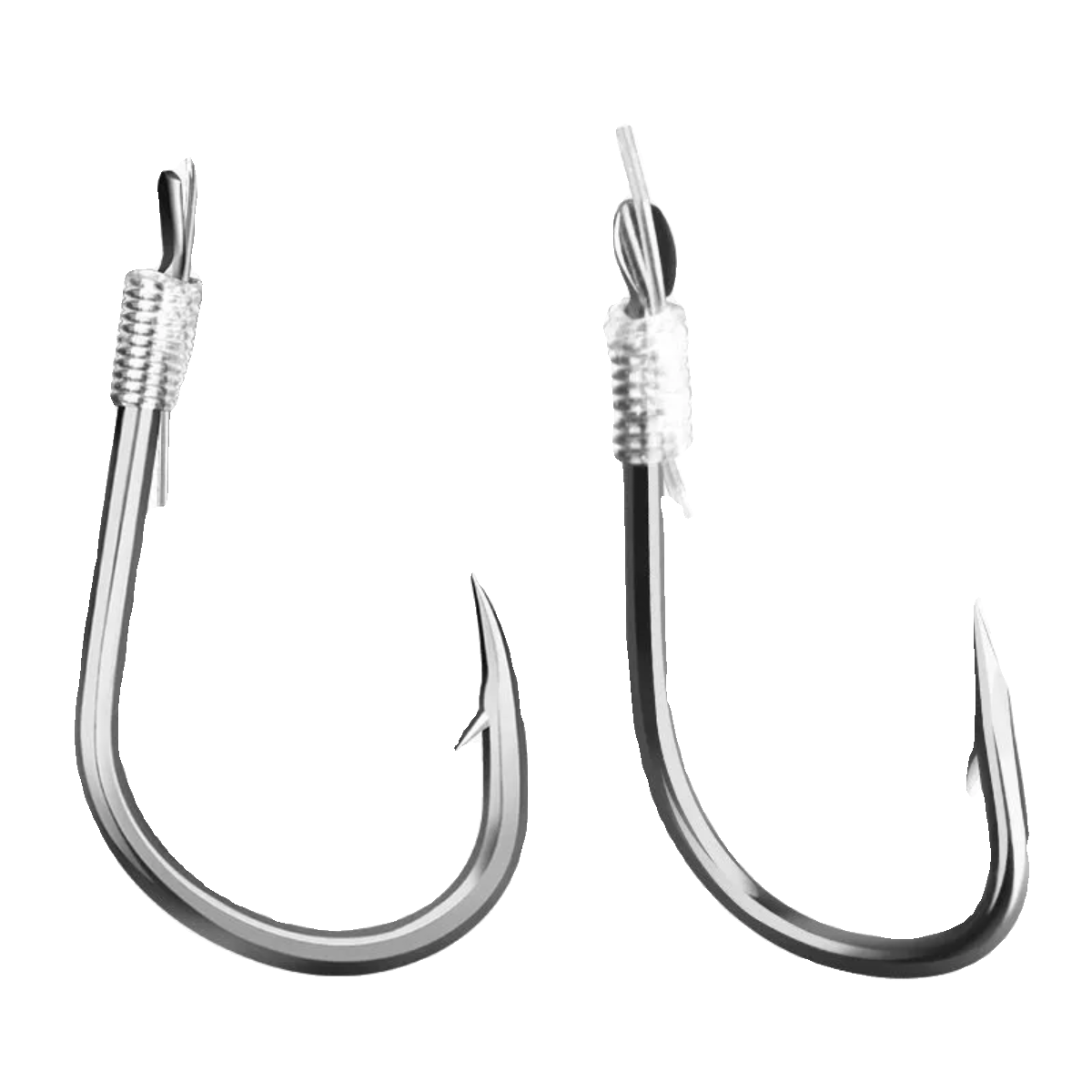 Two-lined gold-sleeved fish, a finished Izzy fish, tied to a proper set of fishing hooks