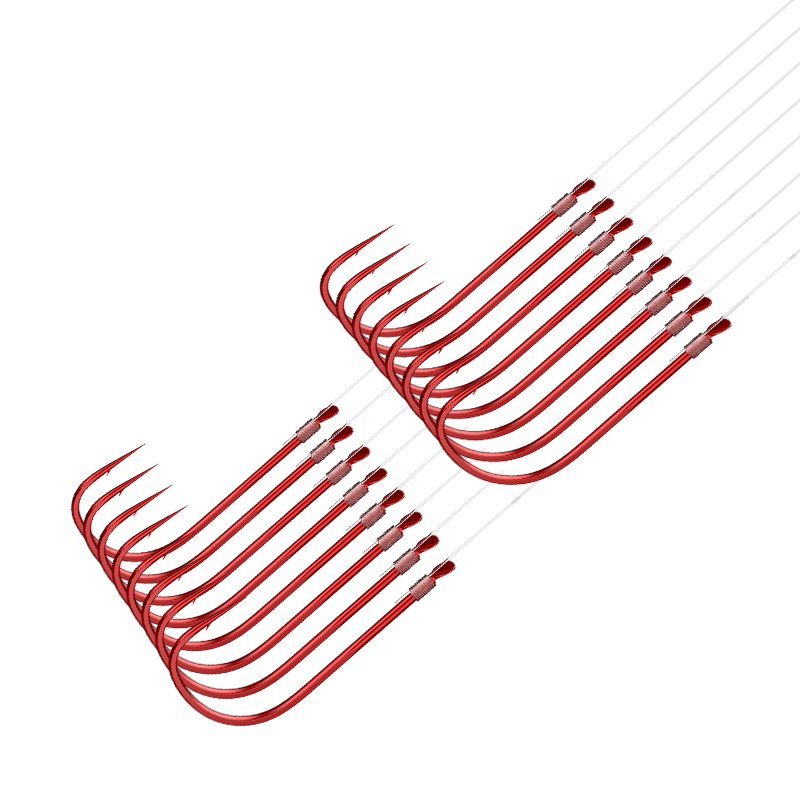 Bare-sleeve hooks tied to a entanglement-wire-proof double-coated cuff-coated hook-fishing hooks