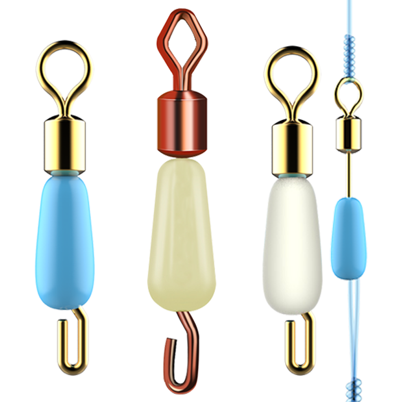 Quick sub-linear with silicone-simulsion-second sub-wire connector 8-by-eight cyclopedia, small accessories for fishing gear