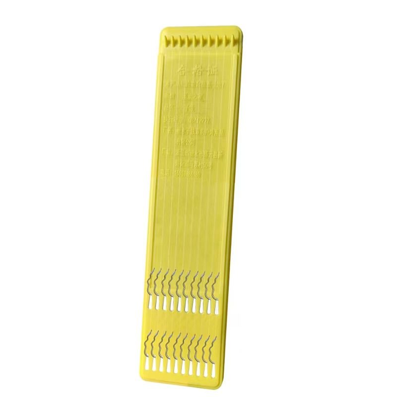 A new kind of flip hook tied to a entanglement of a lined product, a double hook inverted field to catch an automatic yellow spicy little fish