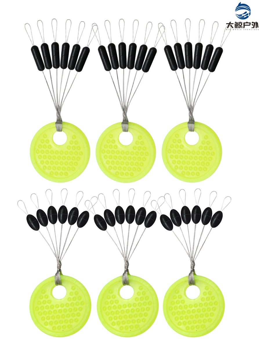 Fishing super-silica-geled, high-quality rubber-class 100-packed olive-shaped gear small-sized accessories