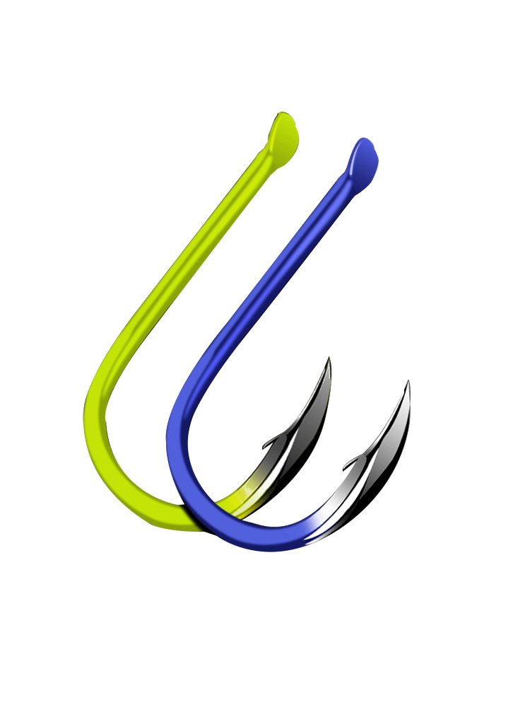Colored fish hooks and gibberish Ignat Nietos have gear for stingling carp hooks