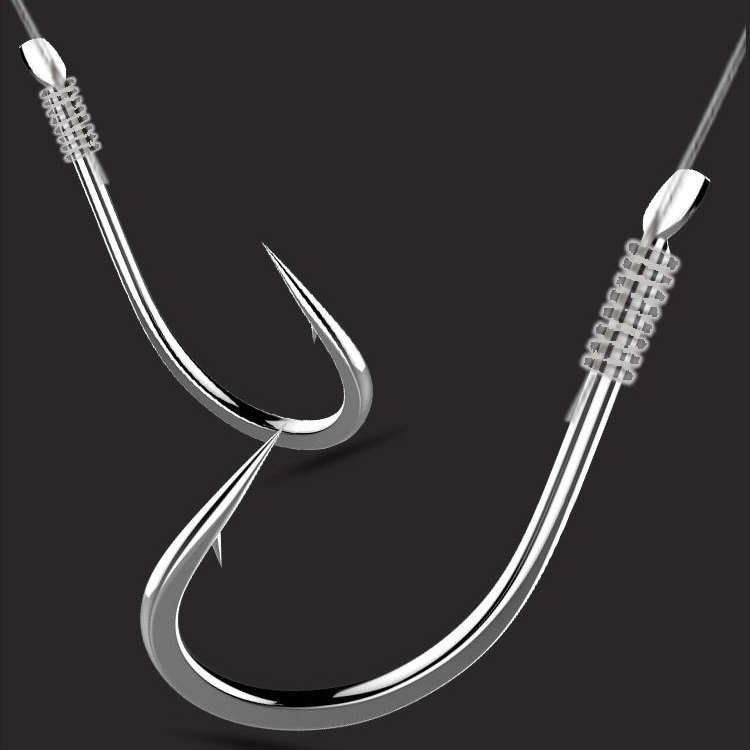 The hooks are tied to a sub-coated double-coated set to protect the entanglement of the cufflinks