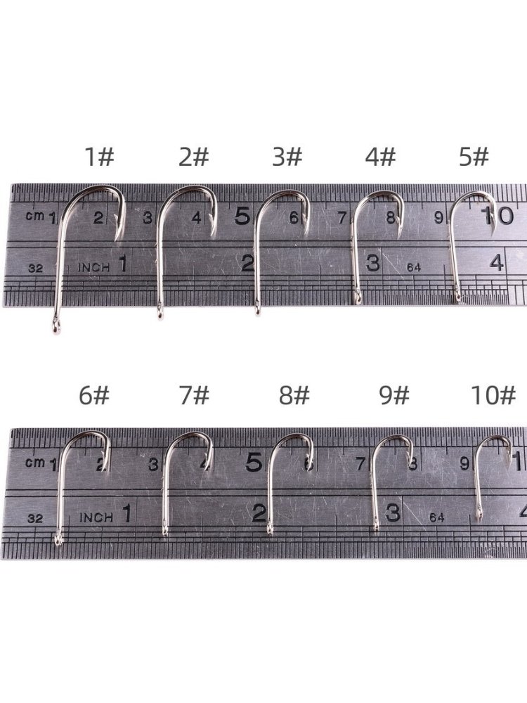 Long fish hooks with sea horse hooks, hooks with a hole in their backs, hooks, hooks, hooks, hooks