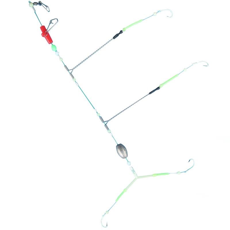 New boat for night-sight, white fruit hooks, steel silk horizons, entangled around sensitive fish hooks