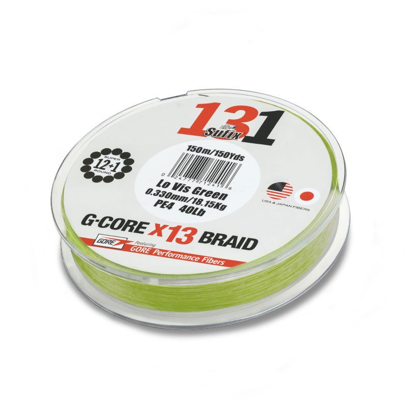 The new Sufix Sousce BraIDED 131 super-power PE 13s weaves a grinding fish