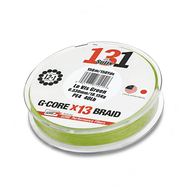 The new Sufix Sousce BraIDED 131 super-power PE 13s weaves a grinding fish