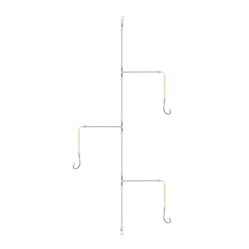 Sea-fished white fruit wire hooks nightlight-tucking stainless steel pyramid slab boat, long-distance fishing gear