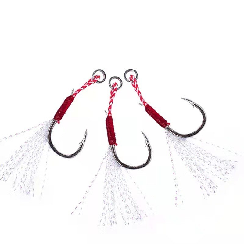 A single plate of eight #-24 #20 black silver laced with silk hooks, and a single ruia with a stinging sea