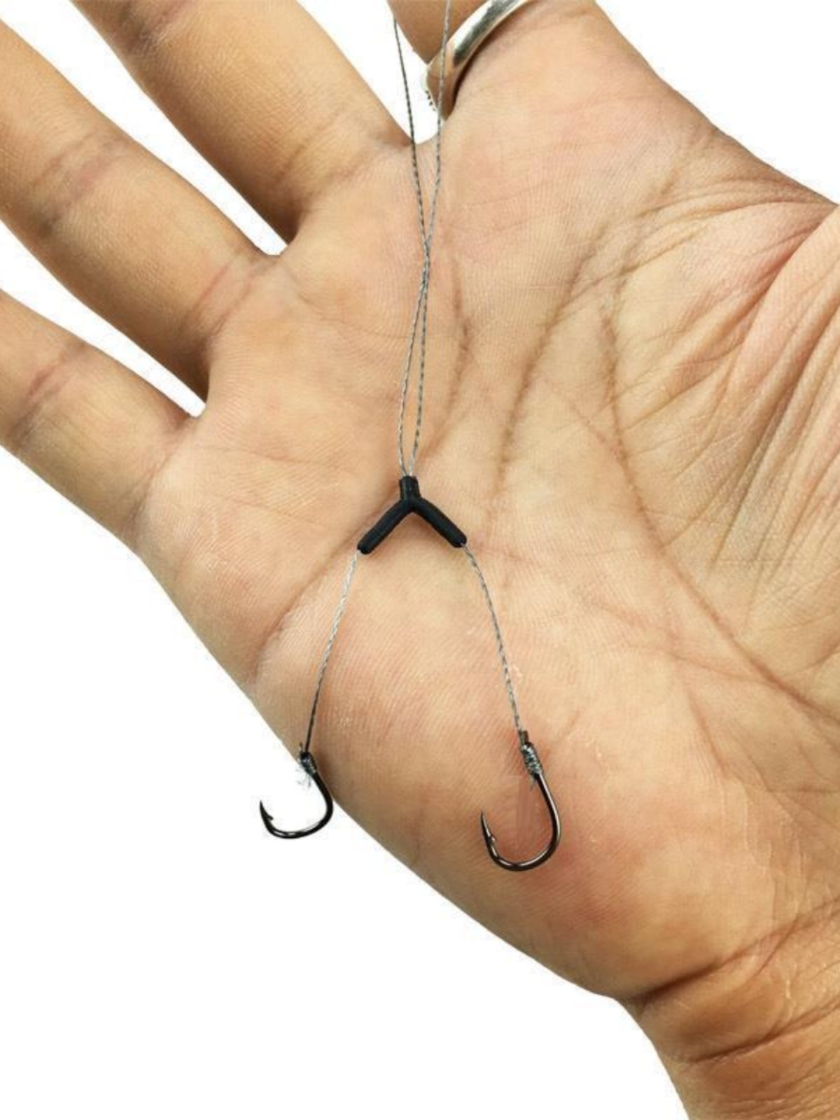 Two-coated double-coeded fish hooks with Izzy double-coated bite-proof fish hooks