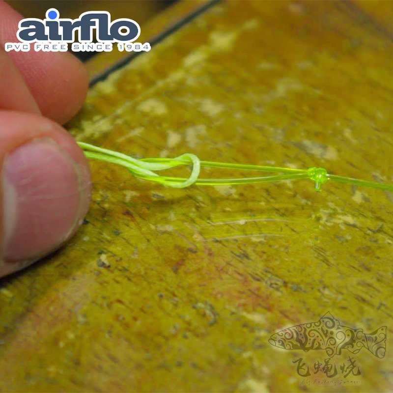 A live Airflo Impact Mono, a single-swirl line of fresh water, fishing with one hand and fly-fire