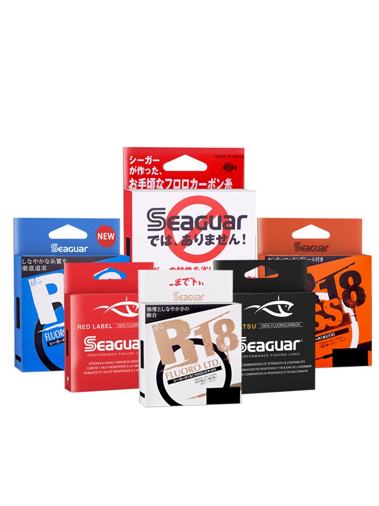 seaguar, japan, silver-coated orange-red-coded fluorocarbon line lead router carbon line