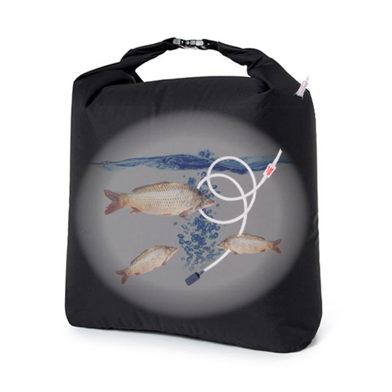Aerobic catch bag with a thick water-resistant oxen bag with a live fish bag and a multifunctional folding of fish package mail