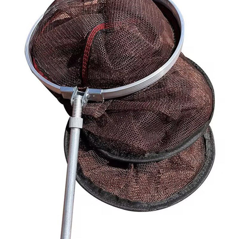 Portable mini-brook fish nets specializing in small-scale nets folded fishing bags