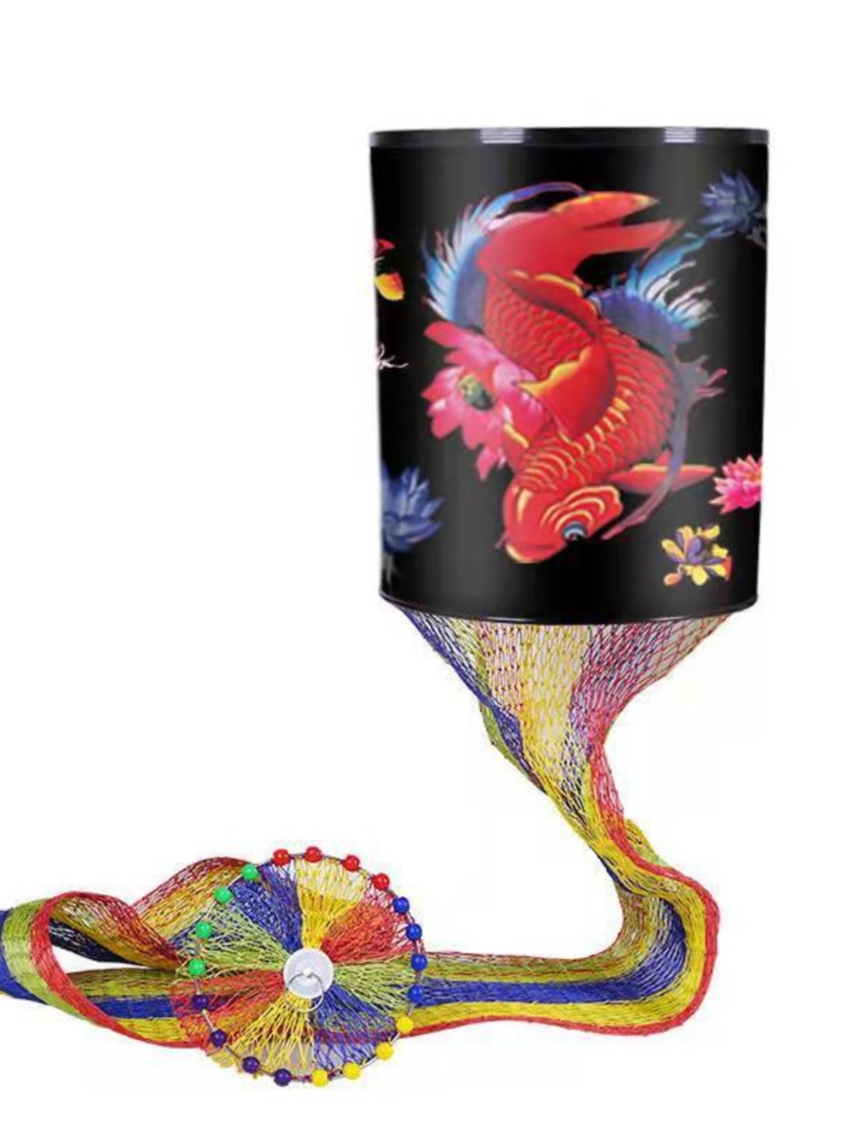 The new seven-coloured fishing gear is woven to protect the black hole from rusty steel