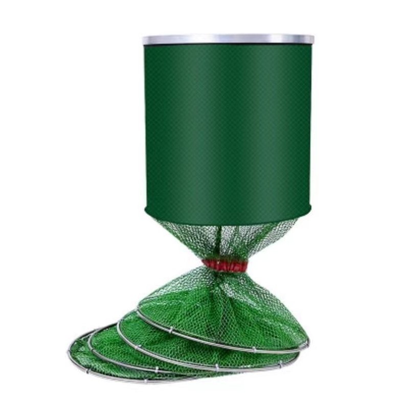 The stainless steel-fishing net protects fishers from fish bags folding multiple functions with thicker dry nets