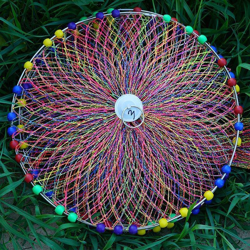 Two-by-one black-pit fish, dry-on-season net and thick, hand-weaved, hand-weaved line