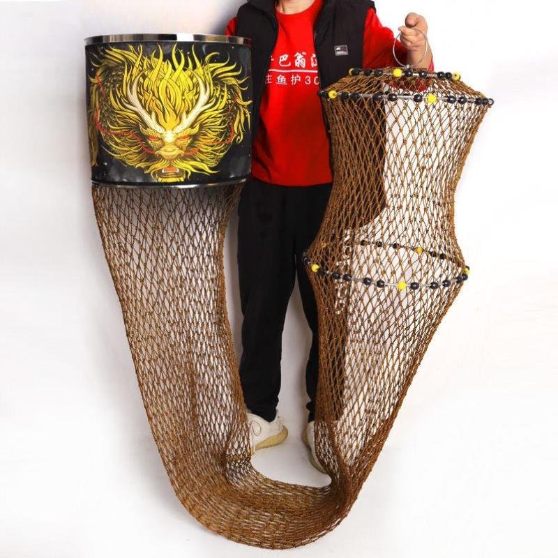New black pit fish coated with glue, and netted with a tennis line