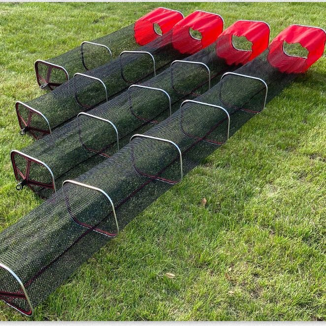 Fish bags of the nylon aluminum alloy ring and carabinieri net for the squallfish