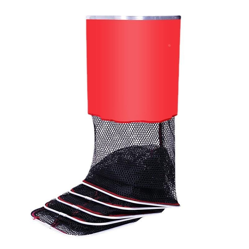 The rectangular knitting, fishing with bags of fish, aluminum alloy dry folding of black pits, small net eyes