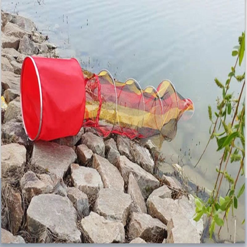 The stainless steel-fish nets cover fish bags with thick fish bags folding multiple functions with thick dry nets