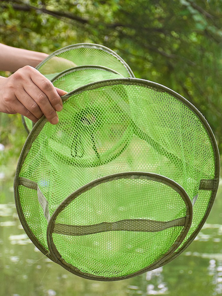 Portable small fish nets, folded, retrenchable, dry-seasoned fish bags, mini-eye fishing gear