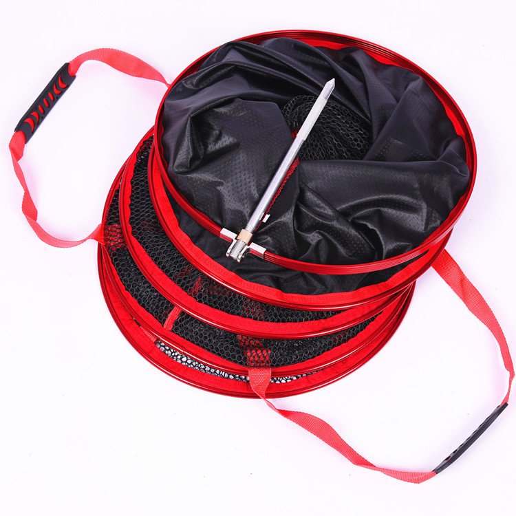 Black Pitfish, fast-dry nets, with a thick rubber-coated new money, specializing in field fishing for square-shaped fish