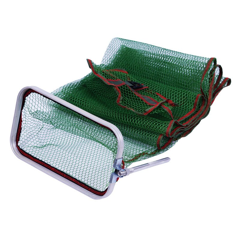 The rectangular rods, the nets, the fishermen, the fish bags, the fishing gear, and the fishing gear