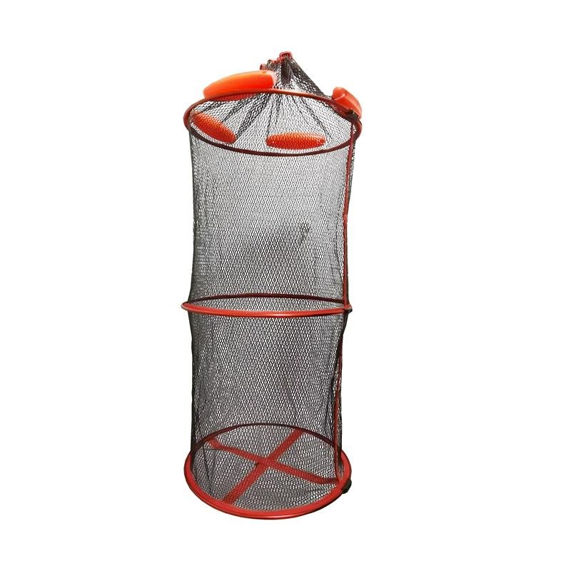 Fish coated with glued water net and bagged with drums of net fish