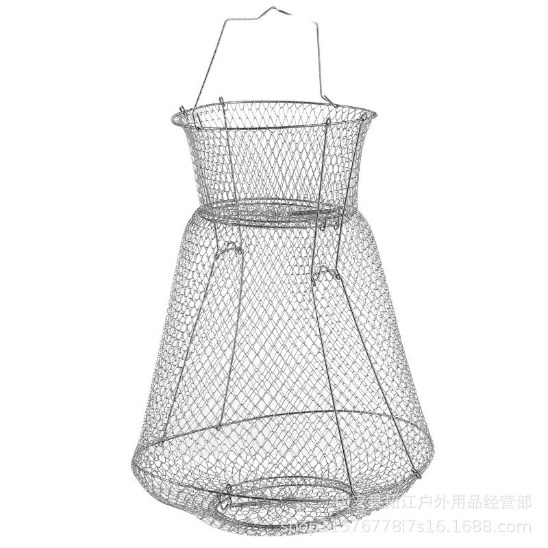 Stainless steel folding steel, stenching fish, fishing for fish crab metal cages, drying up