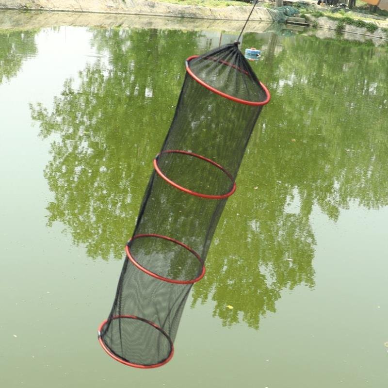 The little fish net handler carries a net-dry, short-sized fish folding the mini-eye