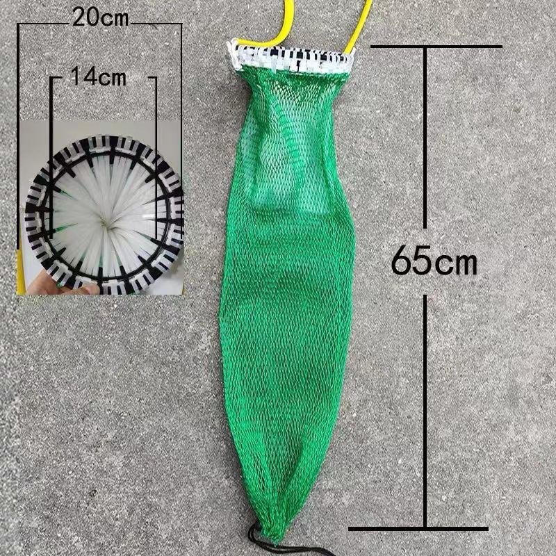 Dive-net-coated fish must be protected from running