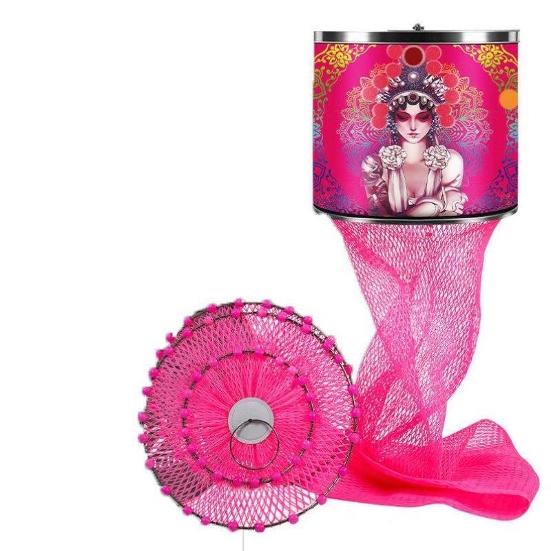 Black pits, net-backed, thicker, stainless steel collage, rubber-coated fishing net fishing gear