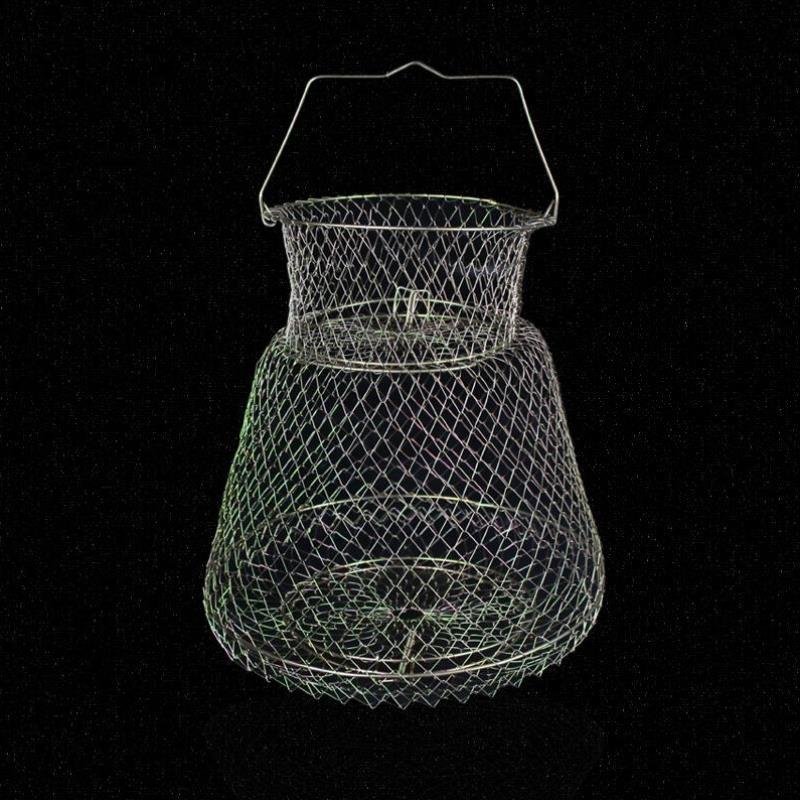 Folding of steel-coated fish nets and fish-coated metal stainless steel-coated fish cages