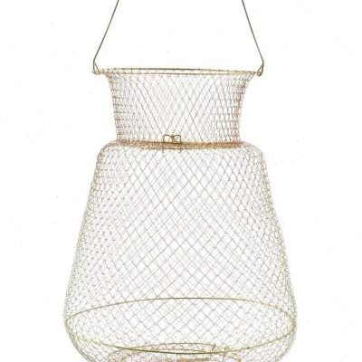 Folding of steel-coated fish nets and fish-coated metal stainless steel-coated fish cages