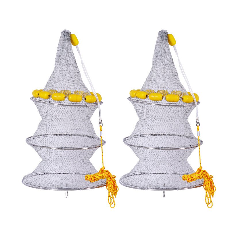 Multi-fluorinated pony-lined fish for stainless steel, double-ringed nets for live fish