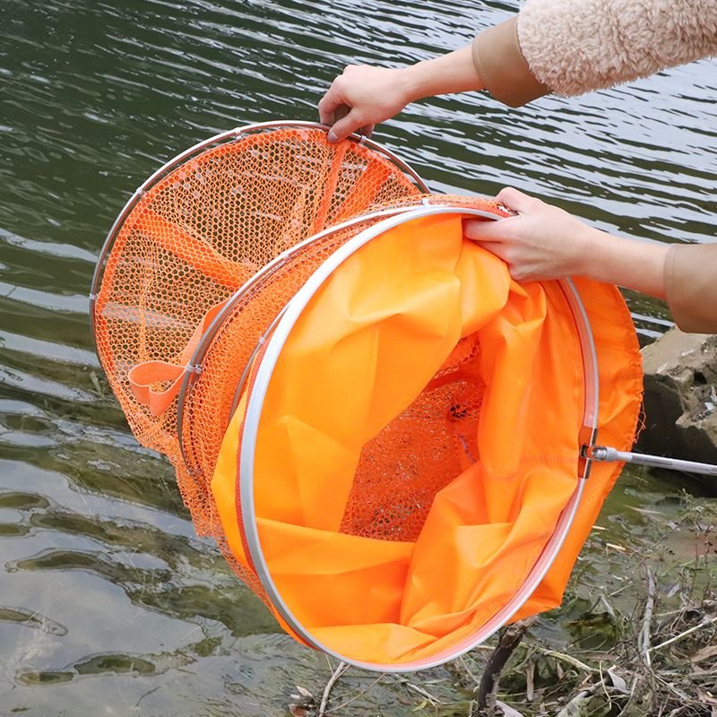 Swimming-net-retarded dry fish, folding fish, stainless steel, double-ringed fishing nets, wild fishing