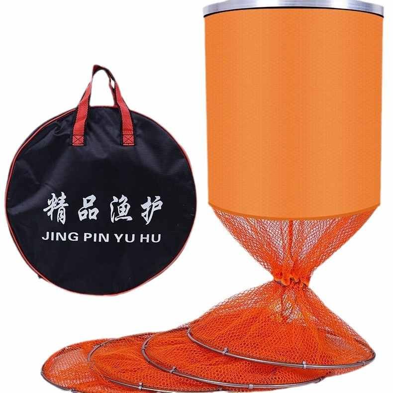 New orange stainless steel-coated double-ringed fish protected by thick-coated anti-mounted fishing gear for black pits