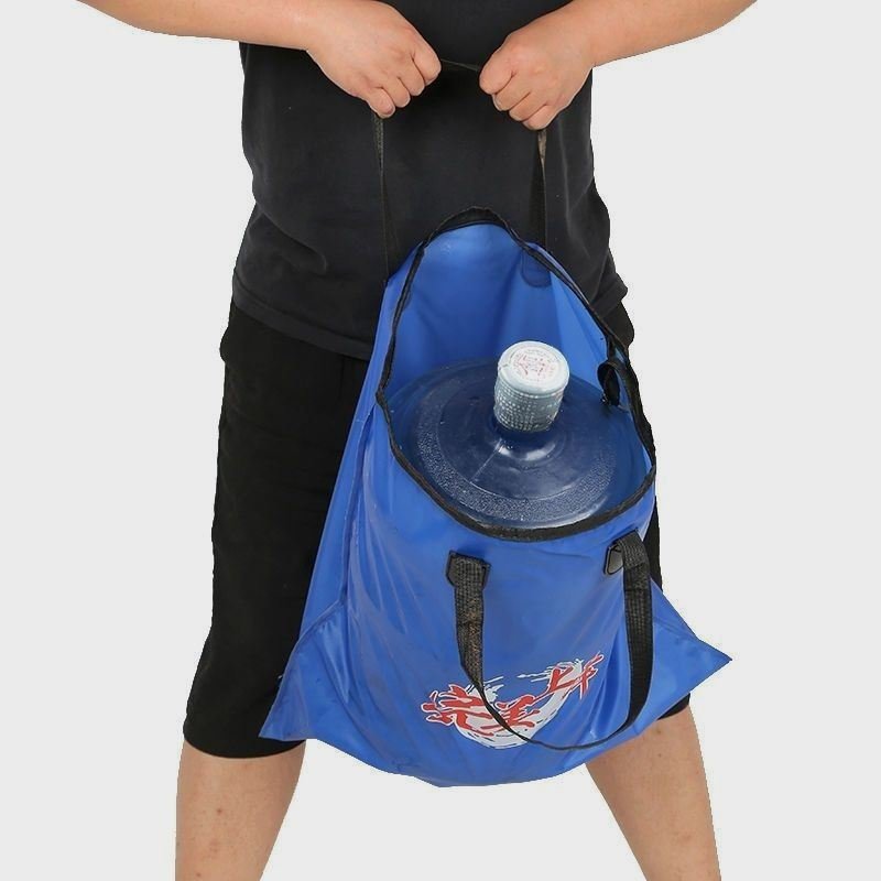 Folding of hand-held fishing bags multifunctionally and thicker water-protected fish drums loaded with drum fishing gear
