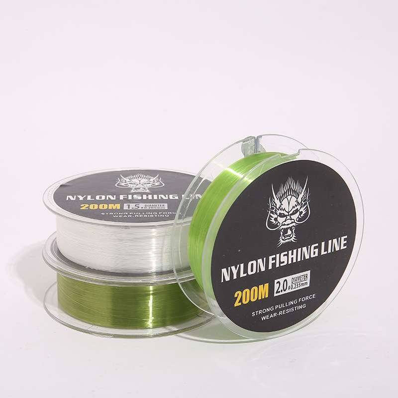 200 m of nylon line fluorescent green main line pole line