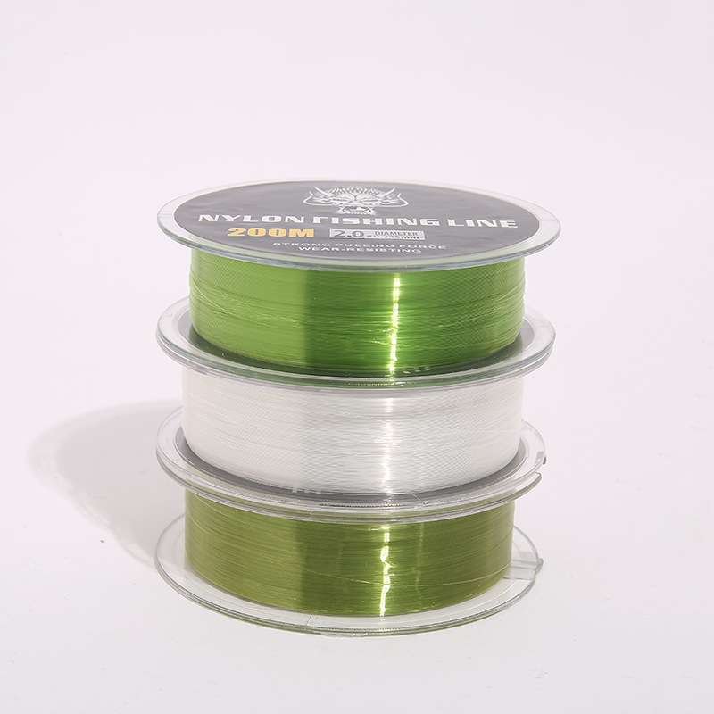 200 m of nylon line fluorescent green main line pole line