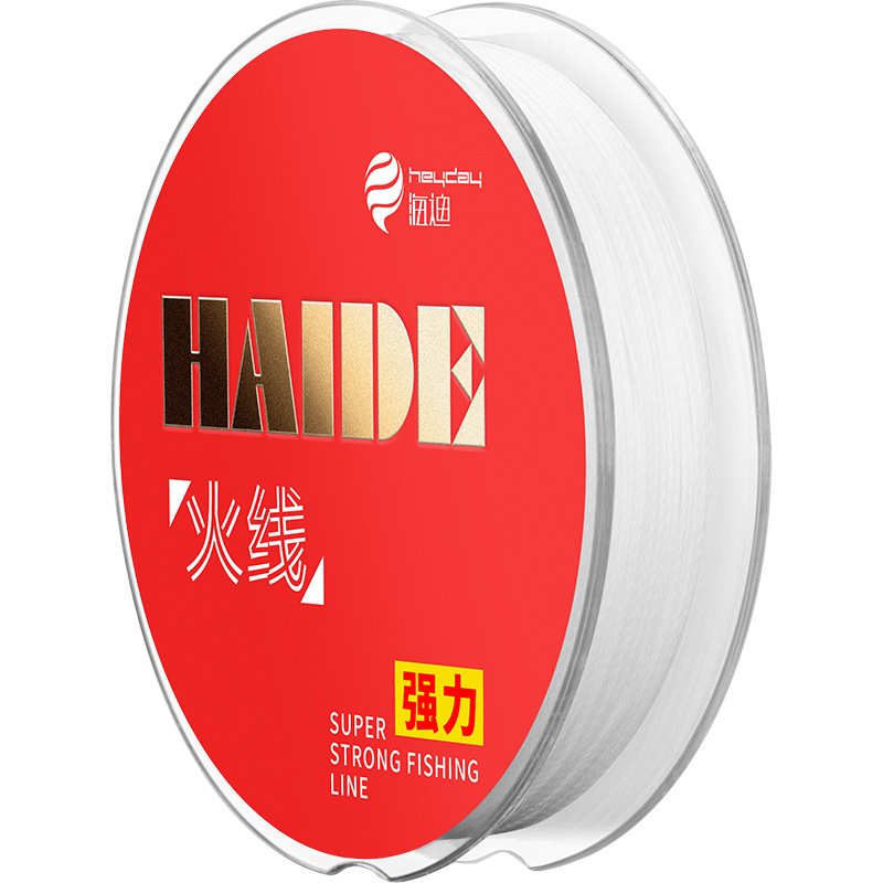 MODERN FISHING GEAR, 100 METERS OF FISH WIRES, STRONG-ON-TAPE LINE, ENTANGLED AROUND THE BIG HORSE