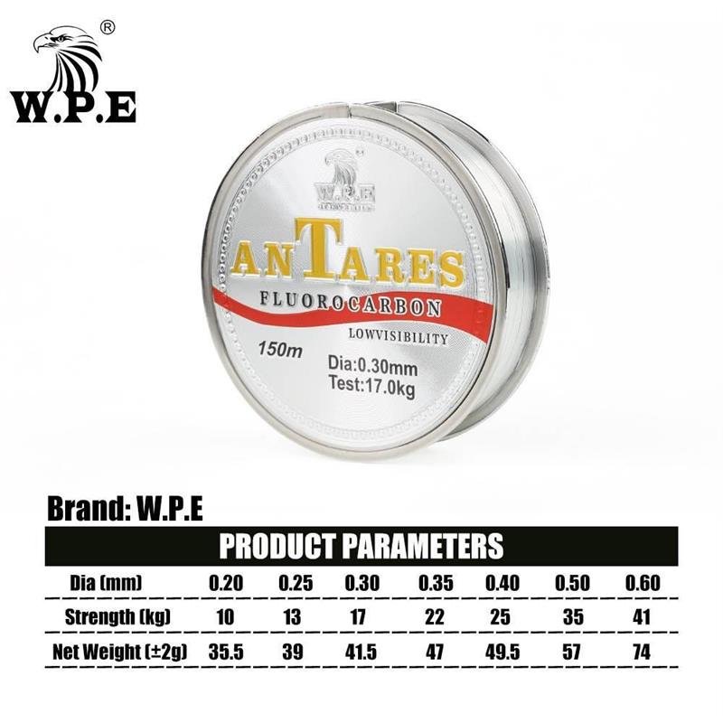 W.P.E. FISHING LINE FLUOROCARBON COATING MAIN LINE 150 M FLUOROCARBON COATING FISHING TOOL FOR INVISIBLE FISH LINE CARBON FIBRE FISHING