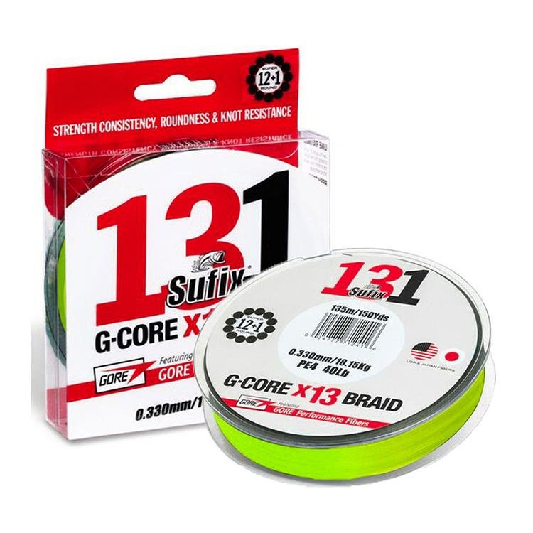 The new Sufix Sousce BraIDED 131 super-power PE 13s weaves a grinding fish
