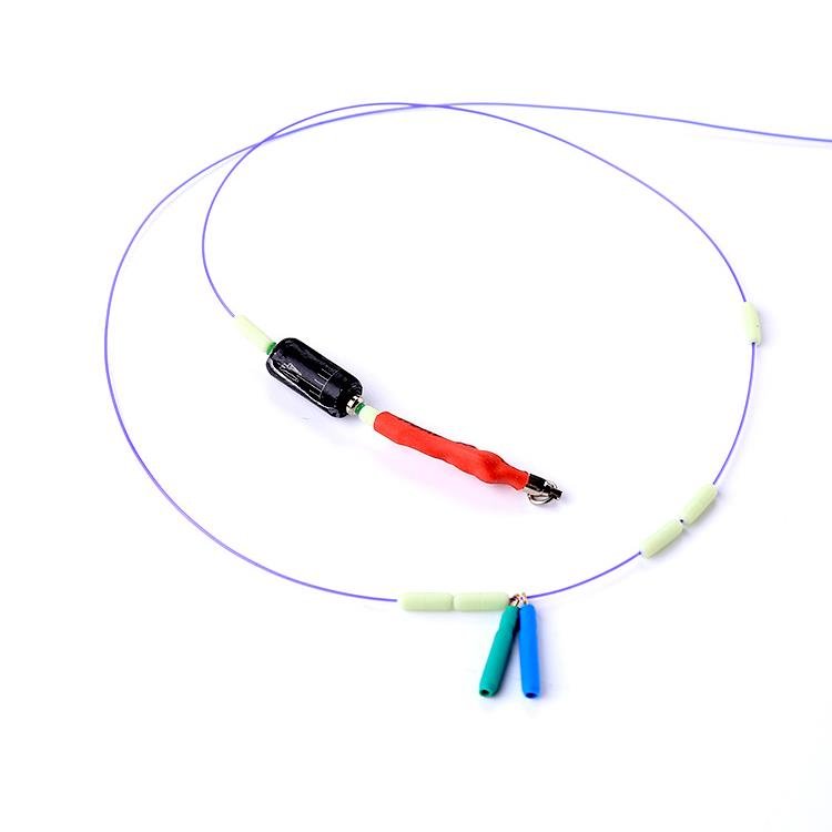 The big line, the bluefish, is the main line for the first 10 metres of the line