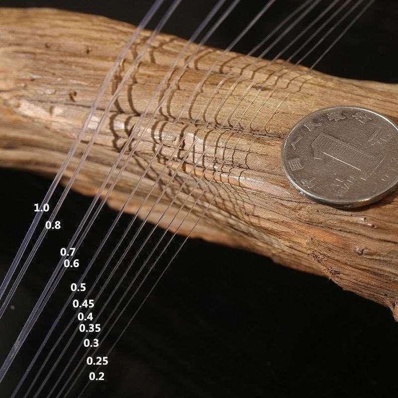 crystal non-bracketed fish line, transparent string-packing, ring-ringed, wire-edged, invisible