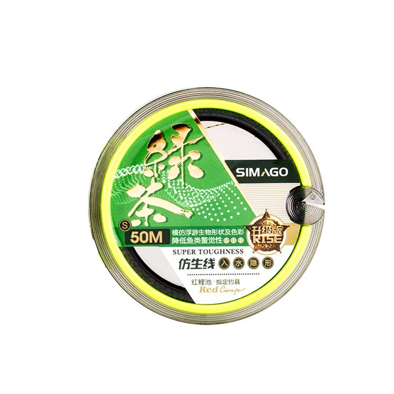 Himando's 50-metre green tea imitation line for the invisible main line, grind-resisting force to import the nylon line