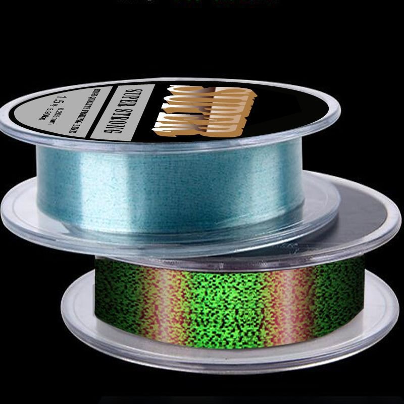 Blanche line. Invisible nylon line. 100 meters main line. Colored competitor line