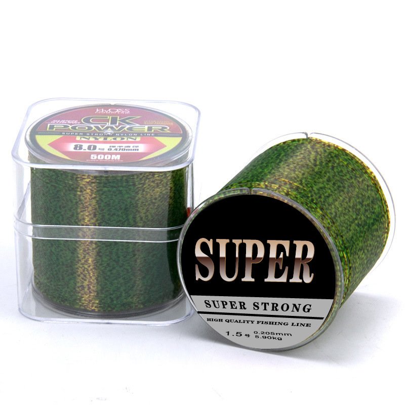Blanche line. Invisible nylon line. 100 meters main line. Colored competitor line