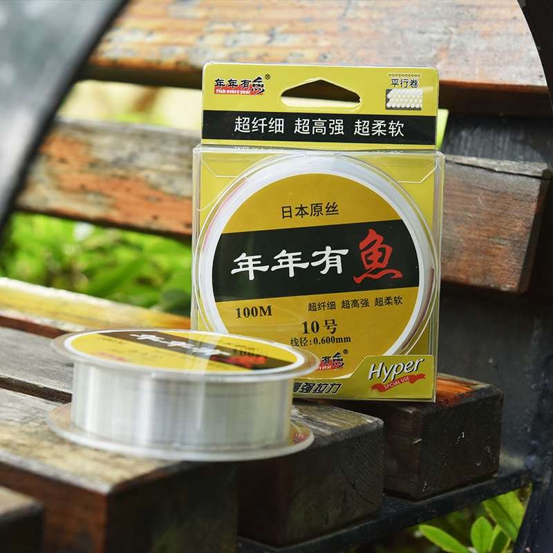 Fish lined with the main line, Japan's import of a strong-push, transparent, large fishing line is far from a roller-on pole line